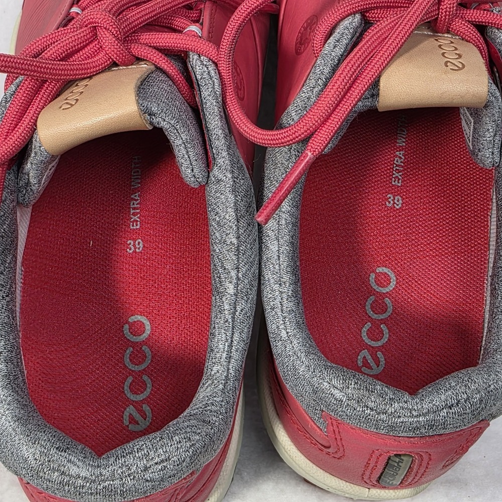 Ecco Shoes Womens 8 W Biom Hybrid 3 Gtx Lace Up Low Golf Sneakers Pink Leather - Picture 10 of 16